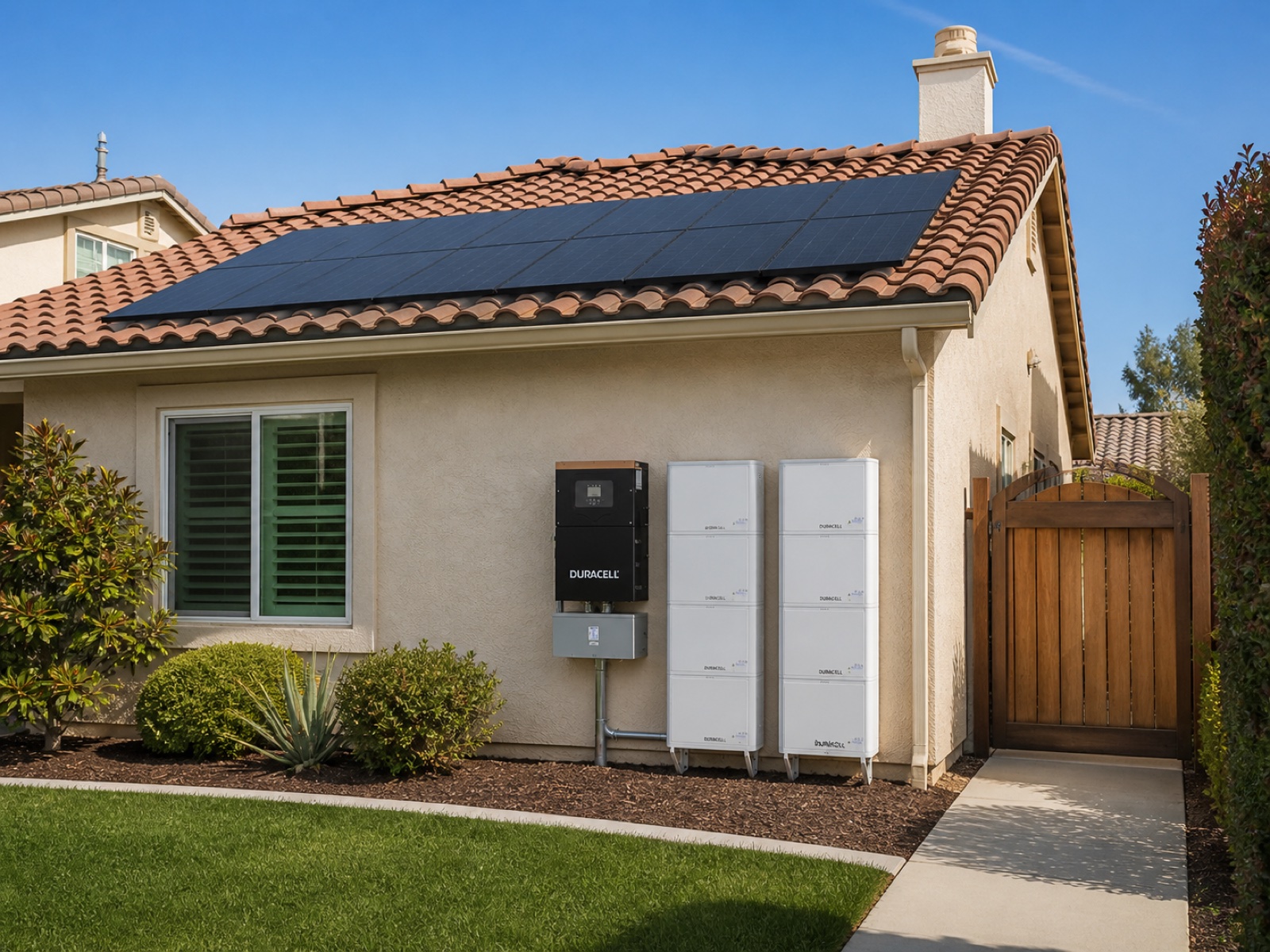 California home with Solrite solar and Duracell battery system